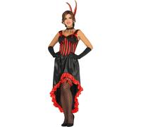 FIESTAS GUIRCA Sexy Burlesque Dancer Fancy Dress Women - Red Can Can Dress - Western Saloon Girl Fancy Dress Costumes for Women Size XL 18-20
