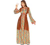 Fiestas Guirca Hippie Lady Long Dress Ladies Fancy Dress Costume Size 10-12