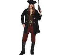 Fancy Dress Adult Pirate Jack Fiestas Guirca Black S
