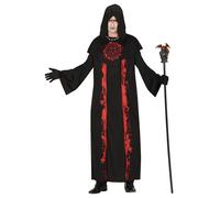 FIESTAS GUIRCA Dark Wizard Halloween Costume for Men - Satanic Priest Hooded Robe - Mens Fancy Dress Costumes Adult Size L 42-44