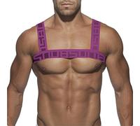 Fancy Dress Belts for Women Harness for Man Adjustable Leather Harness Body Chest Half Harness Punk Belt Clubwear Costume Light Men Belt (Hot Pink, One Size)