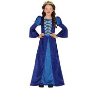 Fancy Dress Child Medieval Lady Fiestas Guirca Blue 8-9 Years