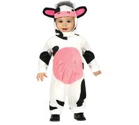 Fancy Dress Child Onsie Cowprint 1 Fiestas Guirca Black 12-18 m