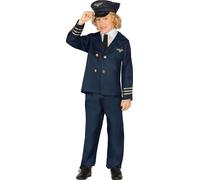 Fancy Dress Child Pilot Costume Fiestas Guirca Blue 5-6 Years