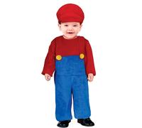 FIESTAS GUIRCA Adventurous Train Driver Baby Fancy Dress Costume - Cute Red & Blue Onesie with Hat - Boys Fancy Dress Costume Age 18-24 Months