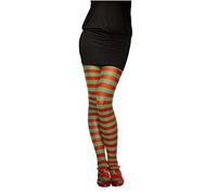 Fancy Dress Christmas Tights - Stripped Red and Green