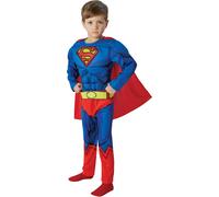 Fancy Dress Costume ~ Deluxe Comic Book Superman Childs Costume Ages 3-8 Years