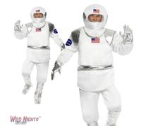 FANCY DRESS COSTUME # MENS SPACEMAN ASTRONAUT COSTUME MED 38"-40"