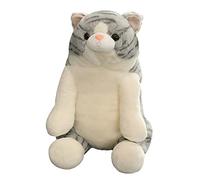 Fancy Dress Cute Fat Cat Small Lazy Cat Plush Doll Suitable as a Birthday Gift Beautiful Plush Doll for Friends The Singing and Talking Elephant Plays Peep-Look with (Grey, One Size)