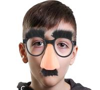 Fancy Dress Glasses with Funny Nose - Fancy Dress Glasses with Funny Nose | Halloween Costume Party Eyeglasses | Large Nose Glasses with Eyebrow Moustache | Creative Photo Props Halloween