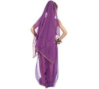 Fancy Dress Kids Girls Egyptian Costume Fireman Astronaut Costumes for Scientist Festival Wear Up Policeman Dance Scarf Cowgirl Outfit Pink Sequin Skirt Flash Jumpsuit,Purple,3-4 Years