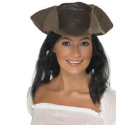 Leather Look Pirate Hat