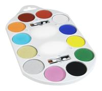 Fancy Dress Make Up Set 12 Colours Face Paint Palette by Smiffys