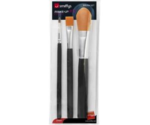 Fancy Dress Professional Make Up Face Paint Brushes x3 in Pack Brush Set Smiffys
