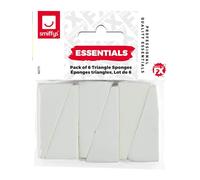 Smiffy's 46773 Triangle Sponge (one Size) - Pack 6 Makeup Sponges Halloween - pack 6 triangle makeup sponges halloween fancy dress