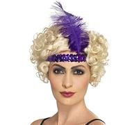 Fancy Dress VIP Express Ladies Flapper Feather Headband Purple