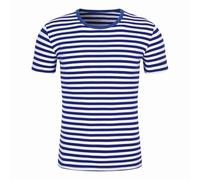 Fancy Dress Wigs Short Sleeve Pure Shirt Loose Fit for Couples T-Shirt Body Women, blue, S
