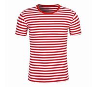 Fancy Dress Wigs Short Sleeve Pure Shirt Loose Fit for Couples T-Shirt Body Women, red, S