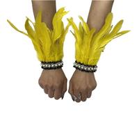 Fancy Dress Wrist Cuff Fingerless Arm Cuff Women'S Retro Performance Accessories Solid Color Halloween Costumes Carnival Christmas, For Autumn Yellow One Size