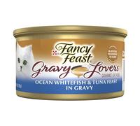 Fancy Feast Gravy Lovers Gourmet Ocean Whitefish & Tuna Feast In Seafood Flavor Gravy Cat Food 24 - 3Oz Cans