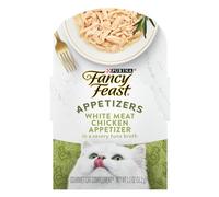 Fancy Feast Purina Appetizers Grain Free Wet Cat Food Complement White Meat Chicken Appetizer in a Savory Tuna Broth Cat Food Topper - (Pack of 10) 1.1 oz. Trays