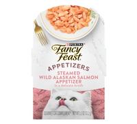 Fancy Feast Purina Appetizers Lickable Grain Free Wet Cat Food Topper Wild Alaskan Salmon Appetizer - (Pack of 10) 1.1 oz. Trays