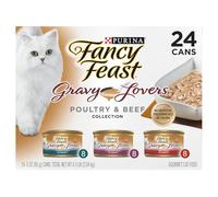 Fancy Feast Purina Gravy Lovers Poultry and Beef Grilled Gourmet Wet Cat Food Variety Pack - (Pack of 24) 3 oz. Cans