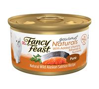 Fancy Feast Purina Wet Cat Food Pate Gourmet Naturals Wild Alaskan Salmon Recipe - (Pack of 12) 3 oz. Cans