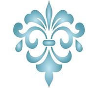 Fancy Fleur De Lis Stencil - 16.5 x 20.5cm (L) - Reusable Iris Sword Lily Fleur-de-lis Fleur-de-LYS Wall Stencil Template
