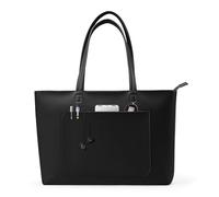 Fancy Forest Tote Bag for Women,Vegan Leather Shoulder bag,Tote Purse with Zipper for Work, Travel, Black, M