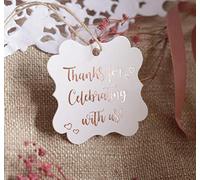 Fancy Frame Gift Tags, Rose Gold Foil, 30 Pack,Thank You Tags, Gift Tags, Print Party Hearts Collection (Rose Gold Tags Frame 2)