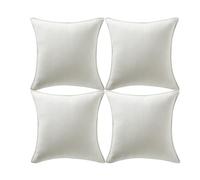 Fancy Homi 4 Packs Premium Faux Suede Decorative Throw Pillow Covers, Super Soft Square Pillow Case,Solid Cushion Cover for Couch/Sofa/Bedroom (18" x 18", Set of 2, Ivory)