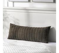 Fancy Homi Throw Pillow Covers with Stripe Pattern, Super Soft Corduroy Solid Cushion Cover for Couch Sofa Bedroom Living Room （Dark Brown,35 x 91 cm (Pack of 4)）