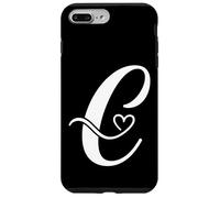 fancy Italic Initial Letter C initial monogram heart shaped Case for iPhone 7 Plus/8 Plus