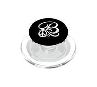 fancy Italic script Initial Letter B minimalist peace symbol PopSockets PopGrip for MagSafe