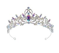FANCY-J Crown Tiara For Women - Sparkling Rhinestones & Crystals - Comfortable Fit for All Head Sizes - Princess Birthday Parties, Weddings & Proms (Silver)