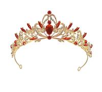 FANCY-J Crown Tiara for Women With Sparkling Rhinestones and Crystals - Comfortable Fit for All Head Sizes, Perfect for Princess Birthday Parties, Weddings and Proms, Alloy