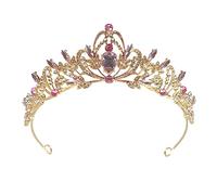 Fancy-J Tiara Crowns for Women Girls Crystal Headband Princess Rhinestone Crown Bride Headbands Hair Accessories Jewelry Bridal Wedding Birthday Party Prom, L, Alloy, stainless steel