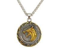 FANCY-J Viking Fenrir Wolf Talisman Necklace - Stainless Steel Chain for Men - Vintage Men's Jewelry - Norse Pagan Amulet Pendant - Perfect Wolf Gift for Viking and Valhalla Enthusiasts, Stainless