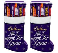 Fancy Labels Chocolate Christmas Gifts Bundle With Cadbury Large Stocking Chocolate Selection Box 179g Pack of 2