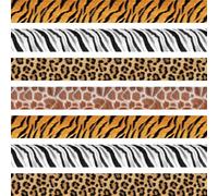 Fancy Land Animal Print Bulletin Board Border Jungle Safari Leopard Tiger Zebra Giraffe Trim Borders for Classroom Decoration Back to School Supplies 59ft