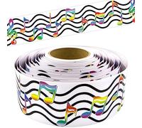 Fancy Land Musical Notes Bulletin Board Border Straight Roll Border for Music Room Classroom Home Decoration 36ft