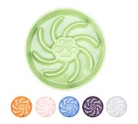 Fancy Lemon Ceramic Slow Feeder Dog Bowl, 1.5 Cup Dog Food or 20oz Water, Slow Eating Bowl for Small Breed, Maze Puzzle Feeder for Fast Eaters, Anti-Choking Stop Bloat, Non-Slip BPA Free (Green)