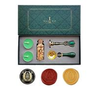 Fancy Letters O Wax Seal Stamp Set, AMTOL European style Wax Seal Stamp Kit Gift Box Set, Vintage Personalized for Letter Cards Invitations(O)