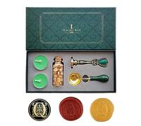 Fancy Letters Q Wax Seal Stamp Set, AMTOL European style Wax Seal Stamp Kit Gift Box Set, Vintage Personalized Sealing Stamp for Letter Cards Invitations(Q)