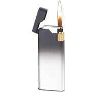 Fancy Lighters for Women Thin and Light Portable Lighter Fashion Soft Flame Refillable Gas Butane Windproof Metal Lighters for Smoking (Without Butane Gas)(W-2)