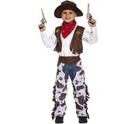 Fancy Me Boys Kids Childrens Cowboy Wild West Sheriff Halloween Fancy Dress Costume Outfit , 10-12 Years, Brown
