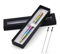 Fancy Metallic Ballpoint Pen,4pcs-1 Metal Iridescent Ballpoint Pen+2 Replaceable Refills+ 1 Box,Men Women Boss Father's Day Birthday Wedding Christmas Valentines Thank You Present