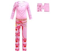 Fancy Movie Characters Dress Up Cosplay The Rise of Red Costume for Girls Fancy Dress Kids Outfits for Halloween Birthday Theme Party Outfi (pink, 7-8 Years)