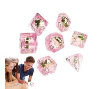 Fancy Mushroom Dice - Set of 7 Resin Role Play Dice | Table Game Accessories, Unique Polyhedral Dice for RPG Adventures, Dungeons and Dragons